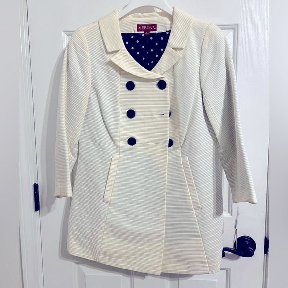 Merona Jackets & Blazers - Merona Women's Ivory Double-Breasted Coat
